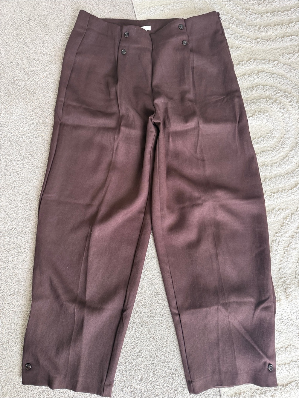 Women’s Brown High-Waist Tailored Trousers